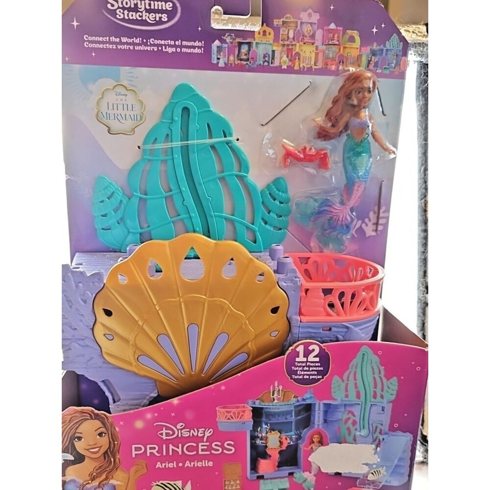 Disney The Little Mermaid Ariel Storytime Stacker Playset With Figure 12 Pcs NIB